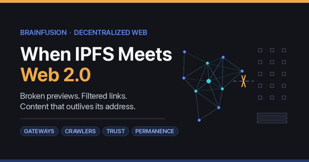 IPFS uitdagingen met web 2.0 — lees de blogpost