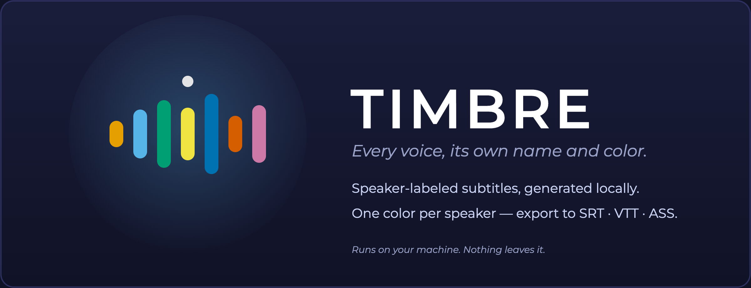 Timbre — ondertitels waarin elke spreker een eigen naam en eigen kleur krijgt