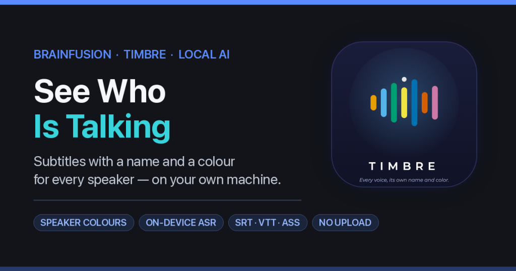Timbre — je ziet wie praat — lees de blogpost