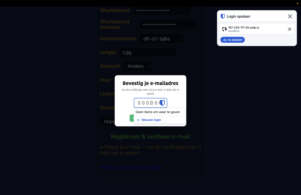 Herhaalde Login opslaan — wegklikken
